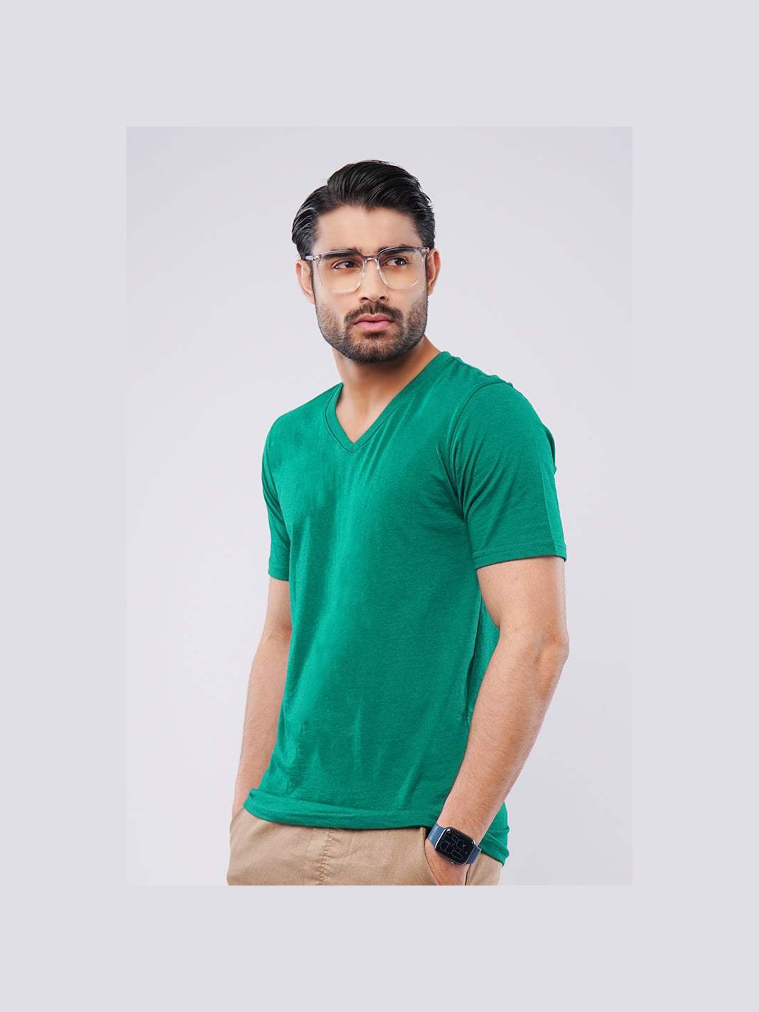 Classic V-Neck Tee — Green
