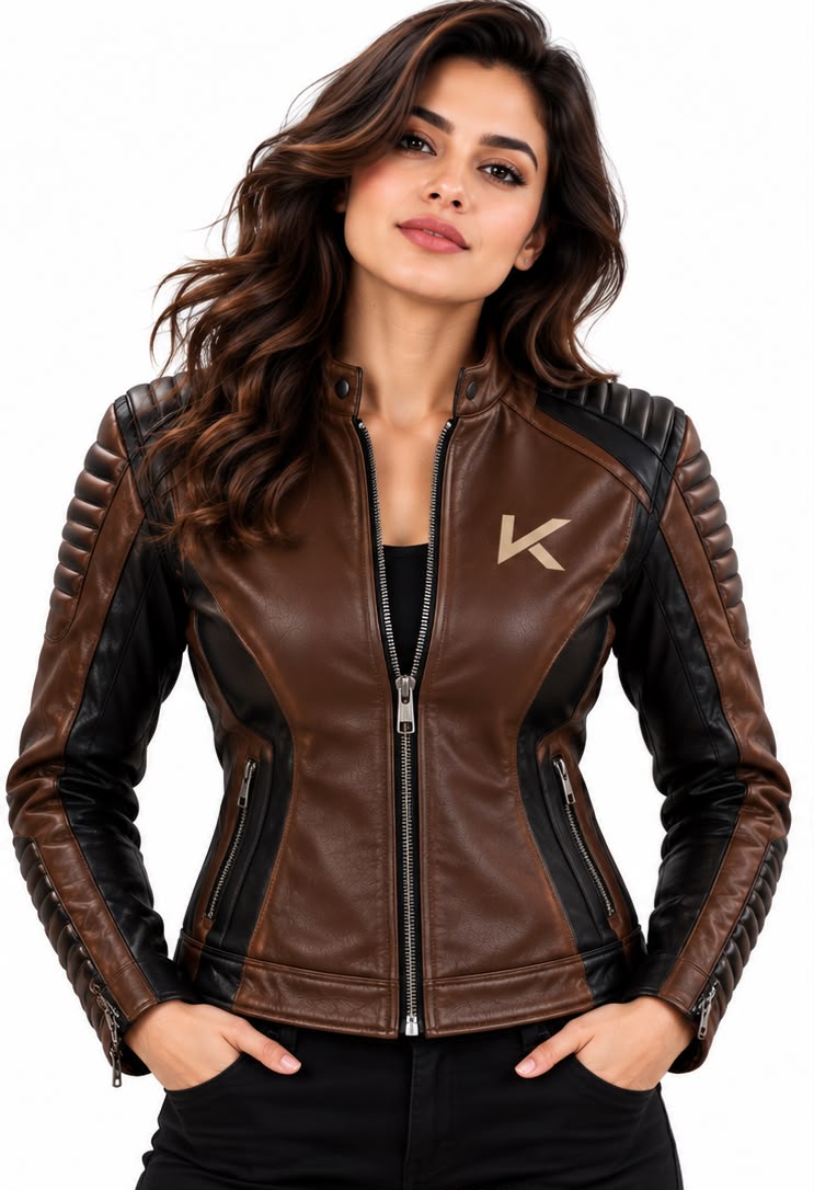Kaptan Espresso Luxe Women's Leather Jacket